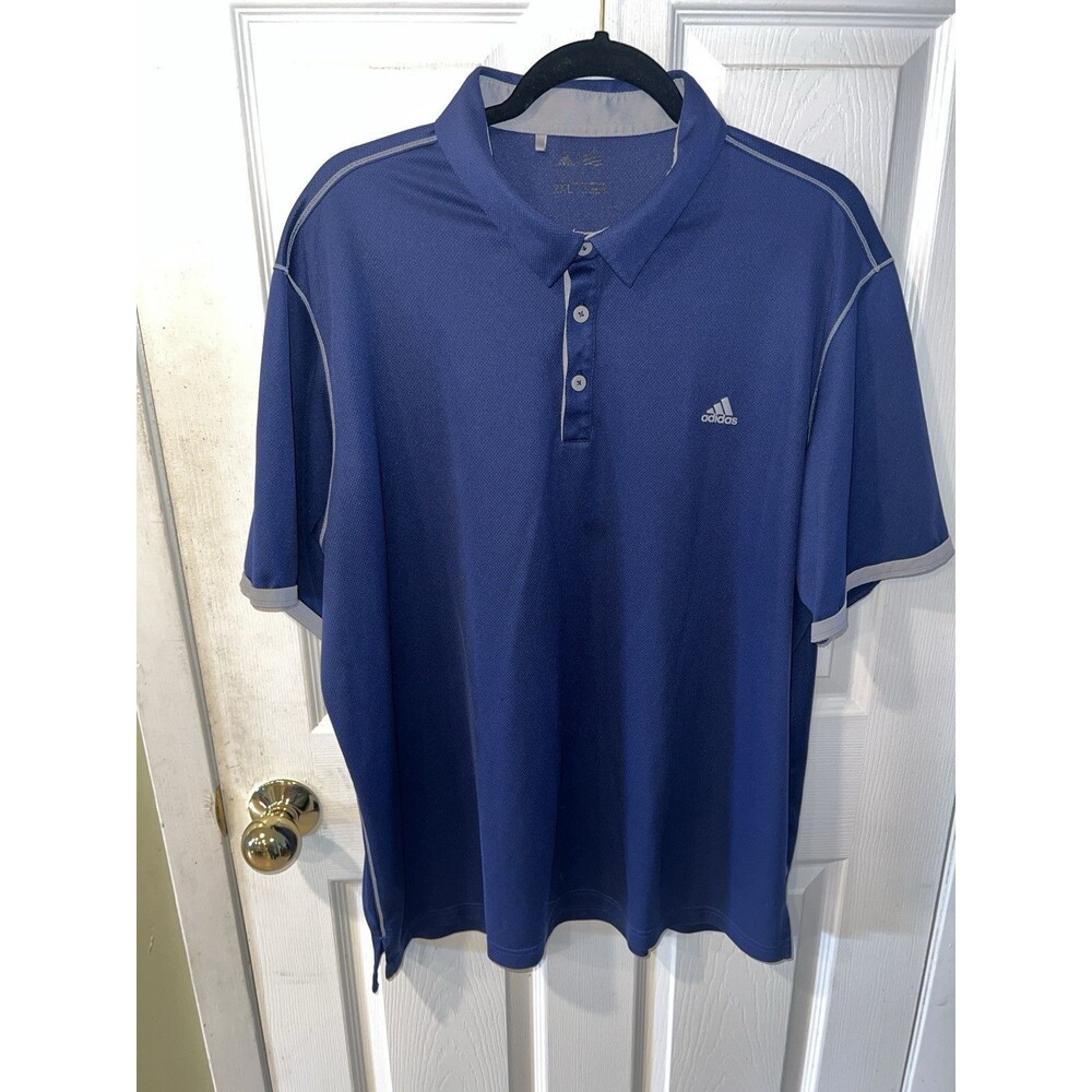 Adidas Climachill Polo Shirt Mens 2XL Dry Fit Stretch Golf Athletic Preppy - Picture 8 of 8